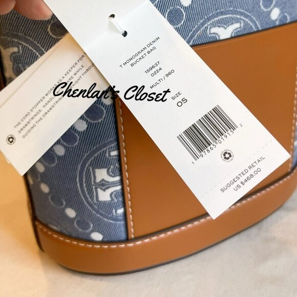 🔥NeW! Tory Burch T Monogram Bucket Bag - Picture 11 of 12